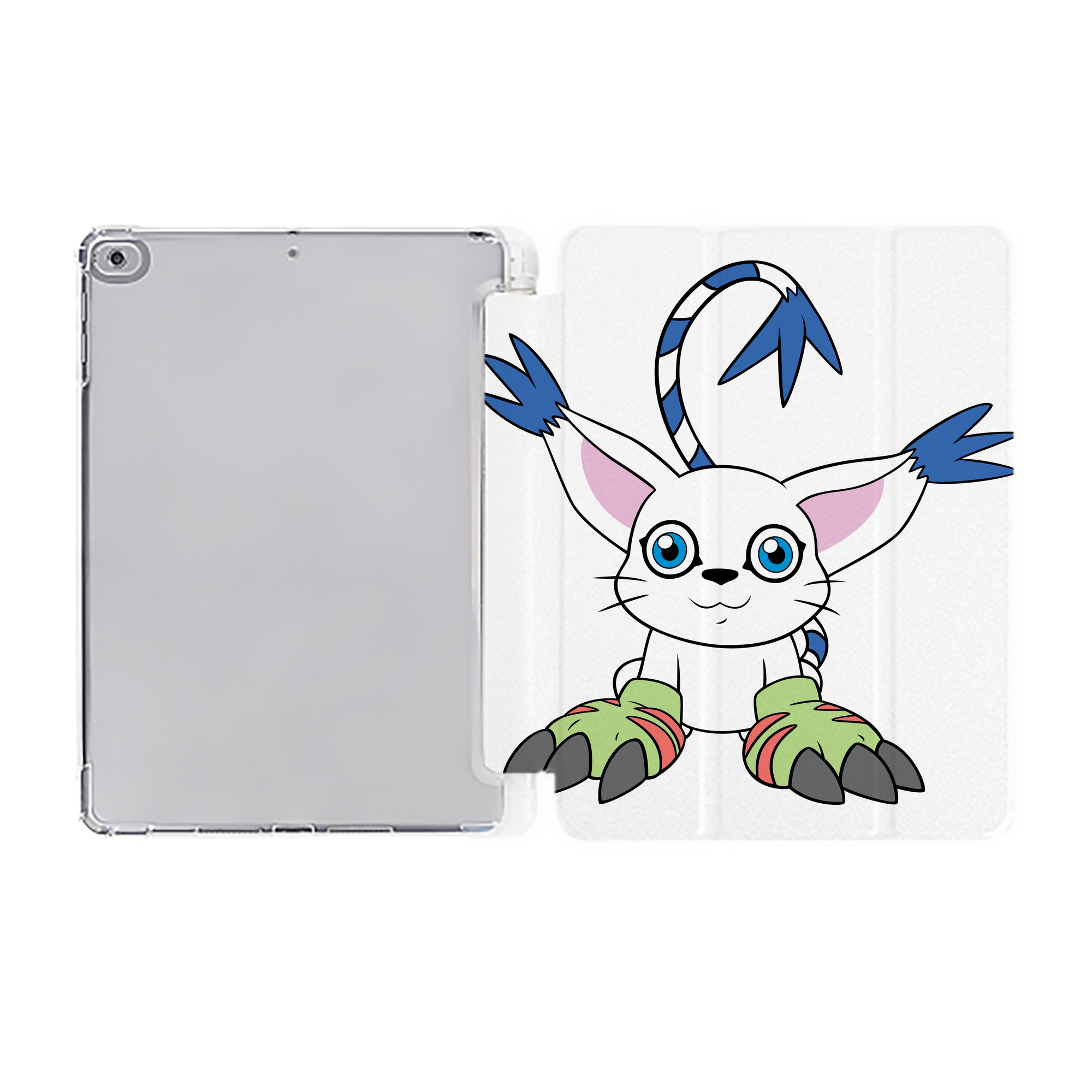 （画像用） Digimon デジタルモンスター/デジモン IPad ケース ペン収納付き 三つ折りスタンド PUレザー×シリコン 対応機種9.5/10.5/10.9インチ